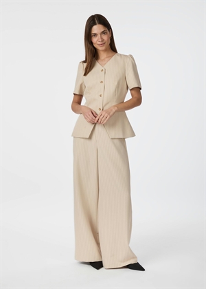 Jules pinstriped bluse Sand Neo Noir 